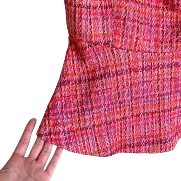 Anthropologie Smocked Peplum Blouse in Pink and Orange - Picture 7 of 10